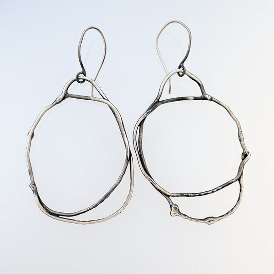 Sketch Circle Earrings- Lori Metals