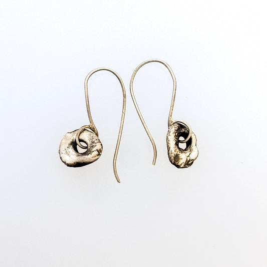 Molten earrings on hooks-Lori Metals