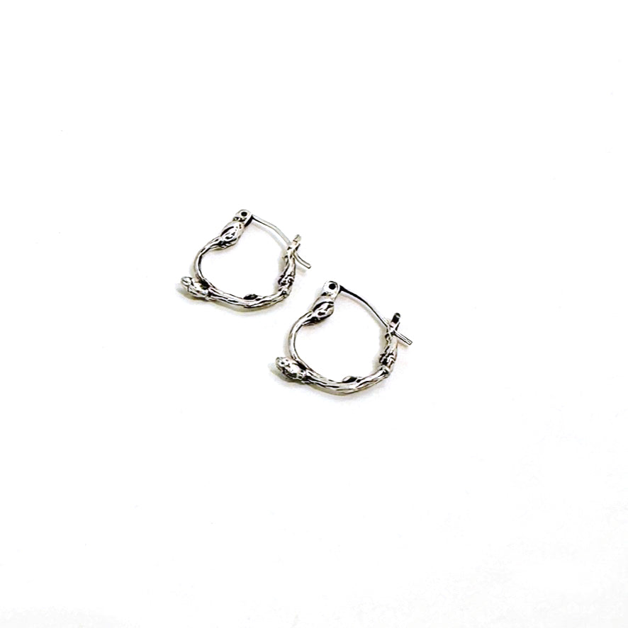 Small Linden Hoops, Sterling Silver