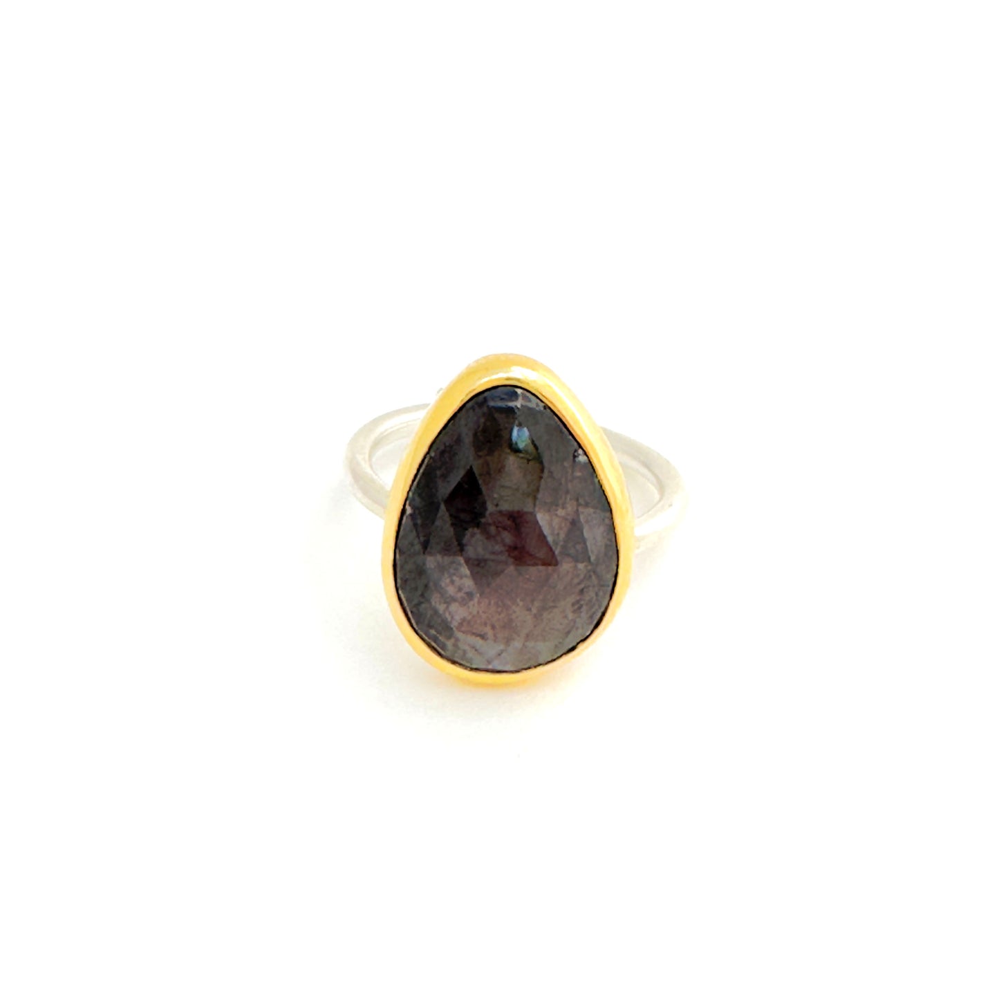 Black Sheen Sapphire Ring