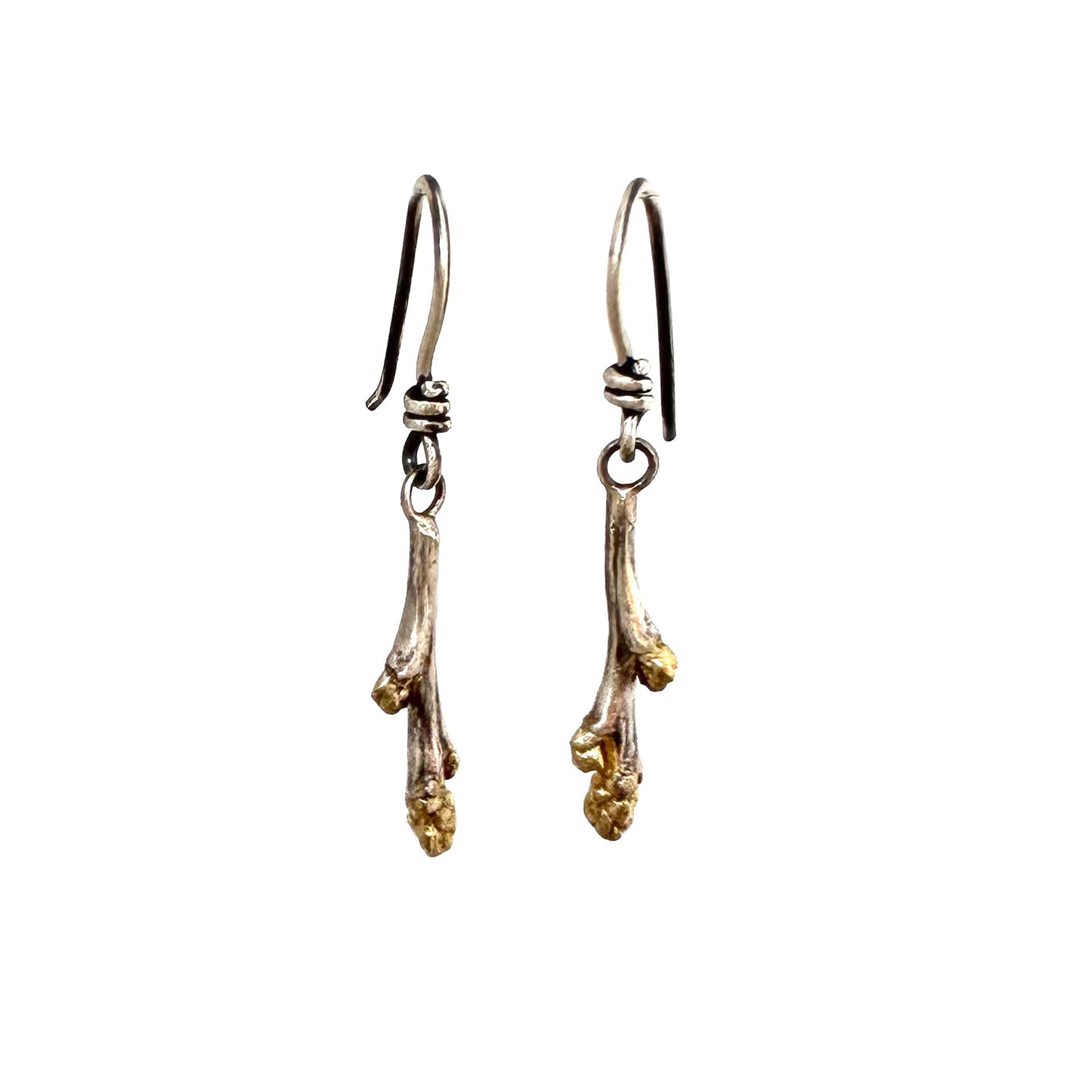 Dogwood Earrings w/ 24k gold