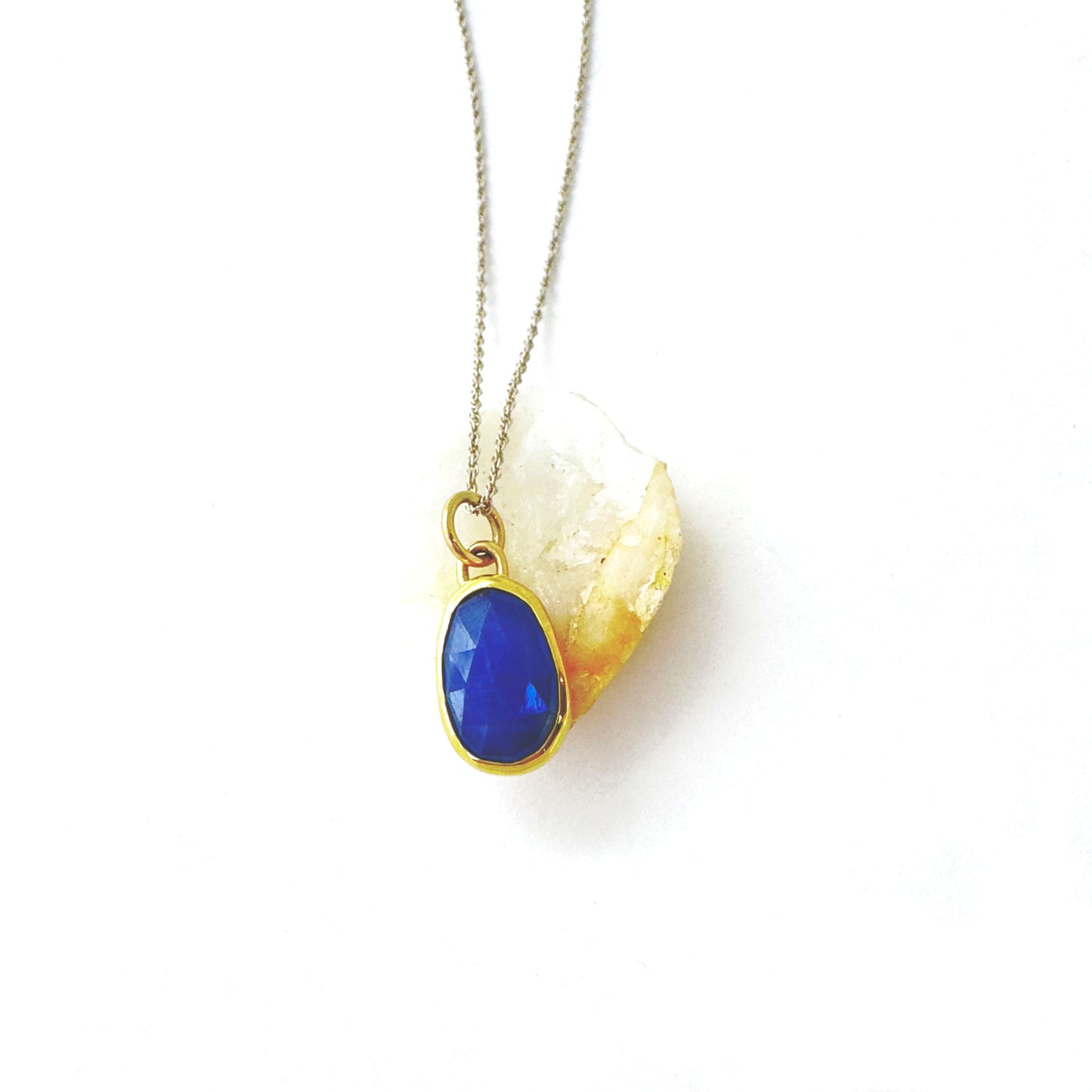 Sapphire Necklace Blue