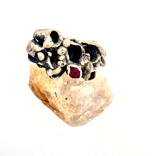 Ruby Wasp Nest Ring