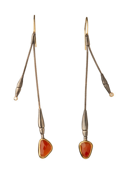 Branches Earrings, Citrus Chalcedony- Alison Antelman