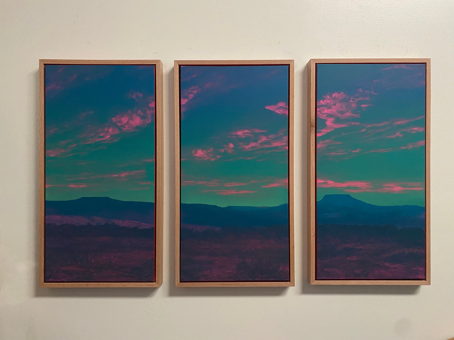 Abiquiu Triptych No.3 -Painting by Jake Trujillo